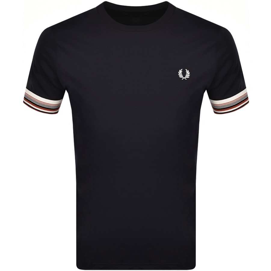 Alternative Image for ProductFred Perry Bold Cuff T Shirt Navy1